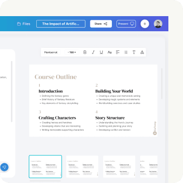 Intuitive Editor Interface